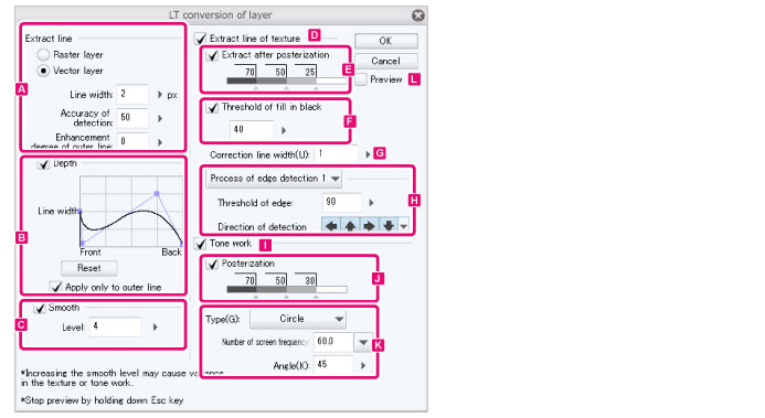 convert raster to vector clip studio